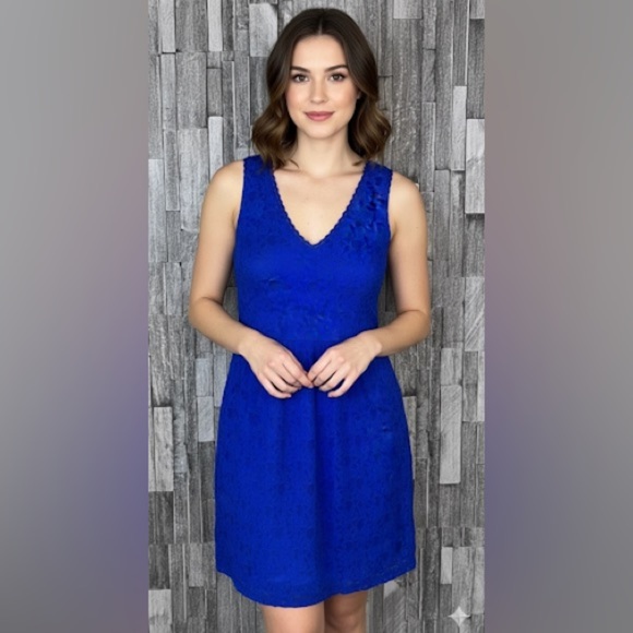 Laundry by Design Blue Lace Dress - Picture 1 of 5